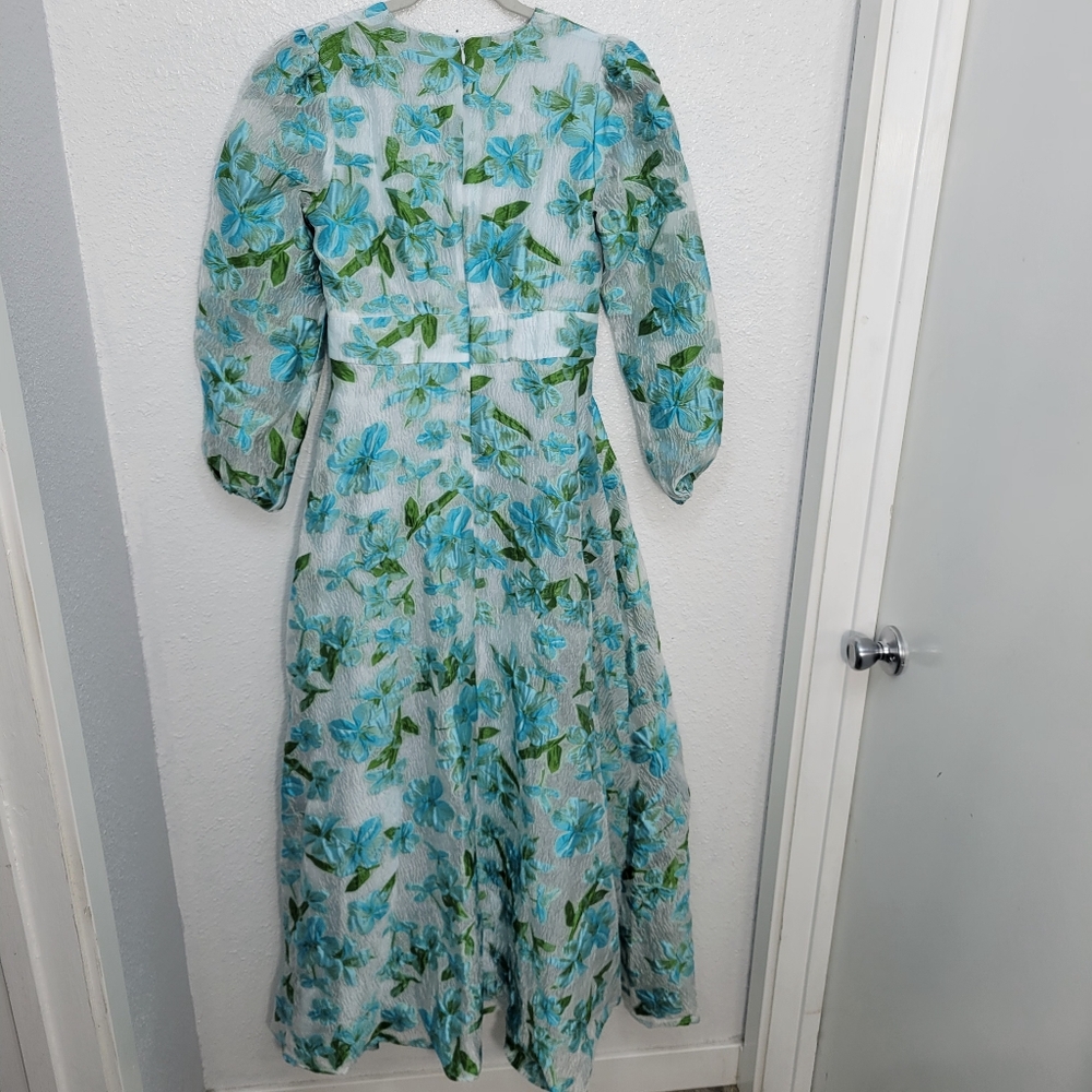 New Abbey Glass Brooke Gown Tropical Organza Size XS - Picture 7 of 13